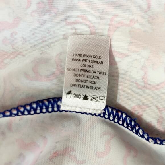 Cabana Life Long Sleeve Rash Guard Pink Blue Swim Top Women's XL - Picture 9 of 9